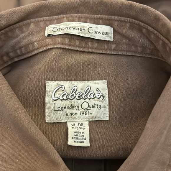 Vintage Cabela’s Stonewash Canvas Long Sleeve Button Up Shirt - Picture 13 of 13